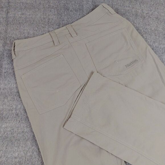 Marmot Men’s Size 32x32.5 Hiking Pants Green Flat Front Nylon Outdoor Active - Picture 1 of 9